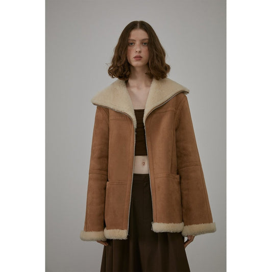 August Night Reversible Wool & Shearling Jacket