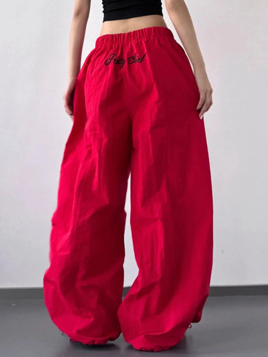 Drawstring Wide Leg Pants - Trendsi