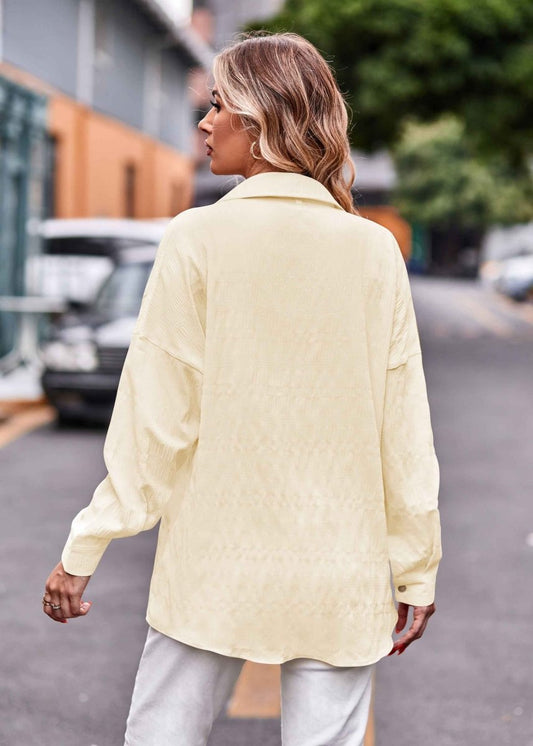 Dropped Shoulder Longline Shirt for Effortless Style and Comfort - Trendsi