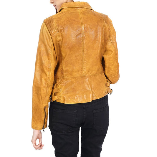 Elisa Vintage Leather Jacket – Veg - Tanned Sheep Leather by Boston Harbour - Boston Harbour