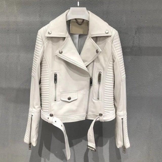 Sleuve Luxury Genuine Leather Jacket Women - Womens Leather Jacket - Inland Leather Co.