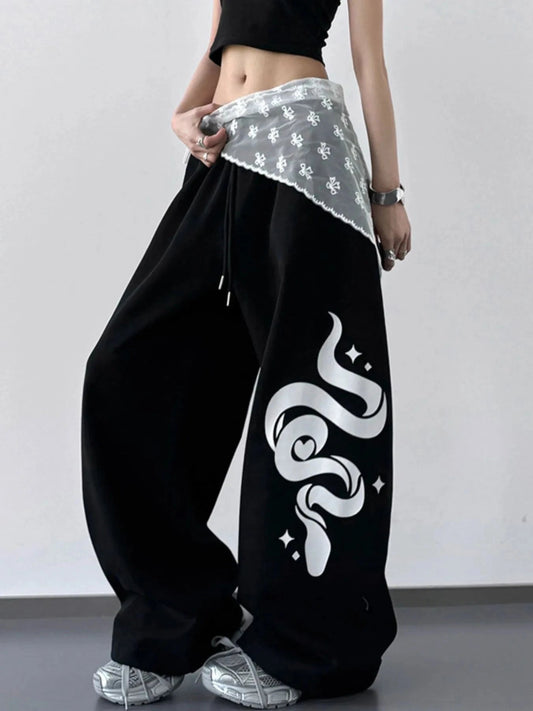 Wide Leg Drawstring Pants - Trendsi