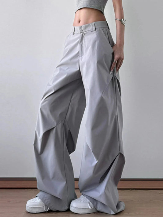 Wide Leg Oversized Pants - Trendsi