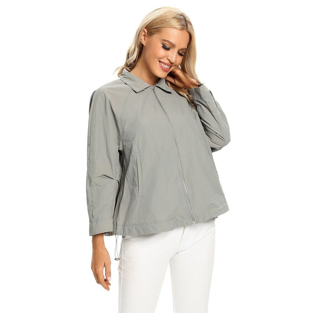 Women’s Plus Size Windbreaker Jacket – Lightweight Comfort for Every Season - n/a - Vimost Shop