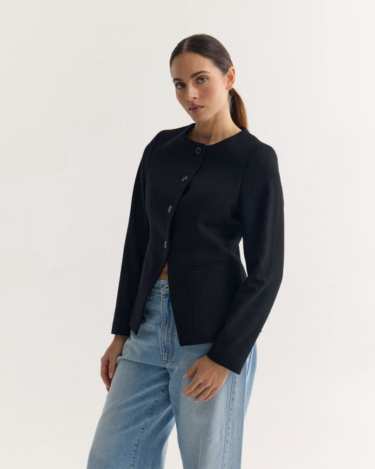 Women’s Wool Blazer – Classic Tailored Jacket - n/a - NOVEMBER28