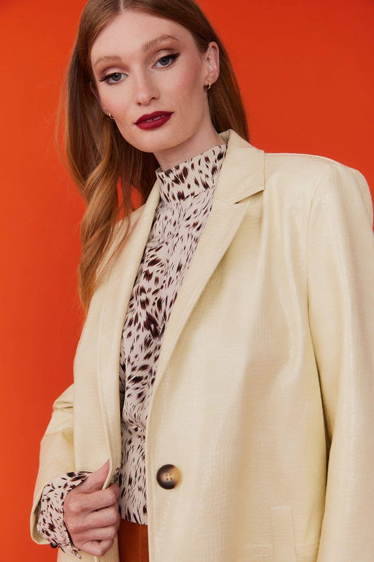 Yellow Eco Leather Trench Coat - Faux Leather Coats - Buy Me Fur Ltd