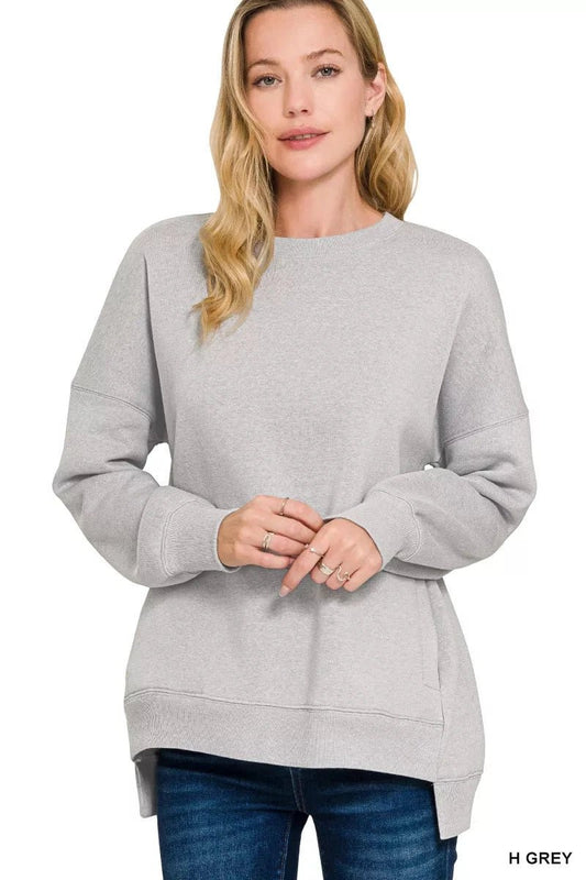 Plus Size Hi-low Boyfriend Sweatshirt