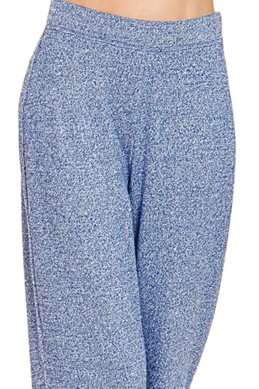 Zenana Soft Elastic Waisted Flare Pants - Trendsi