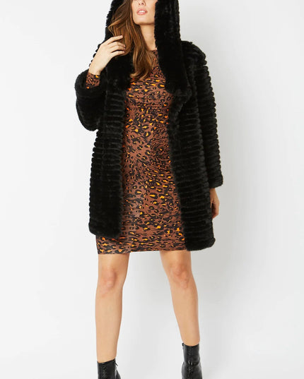 Faux Mink Fur Coat