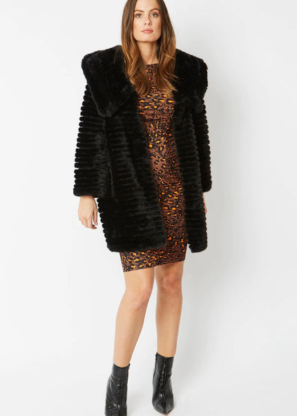 Faux Mink Fur Coat