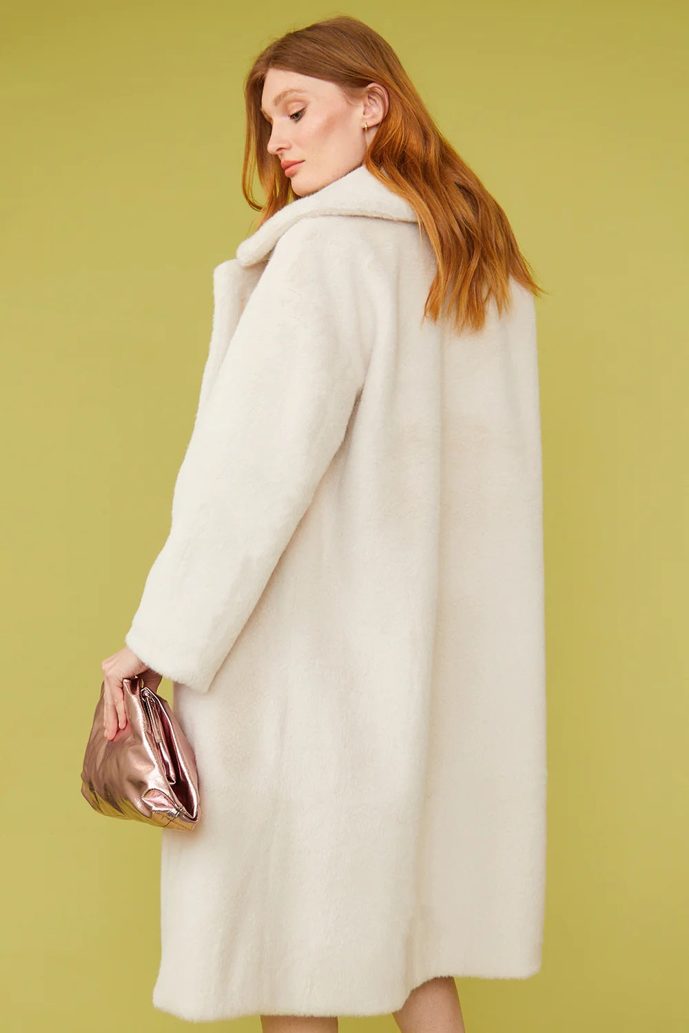 Cream Faux Fur Maxi Coat