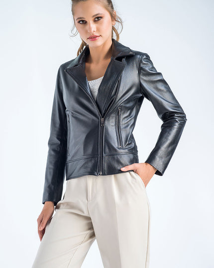 Black Genuine Classic Cut Leather Jacket