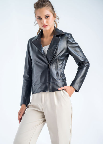 Black Genuine Classic Cut Leather Jacket