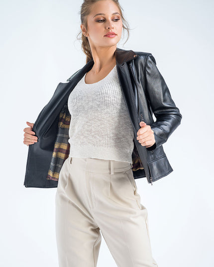 Black Genuine Classic Cut Leather Jacket