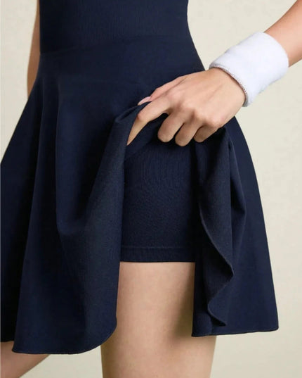 Backless Halter Neck Active Dress - Trendsi