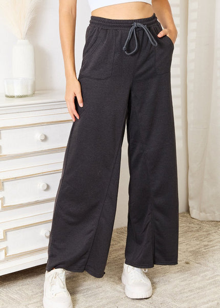 Basic Bae Wide Leg Pocketed Pants - Trendsi
