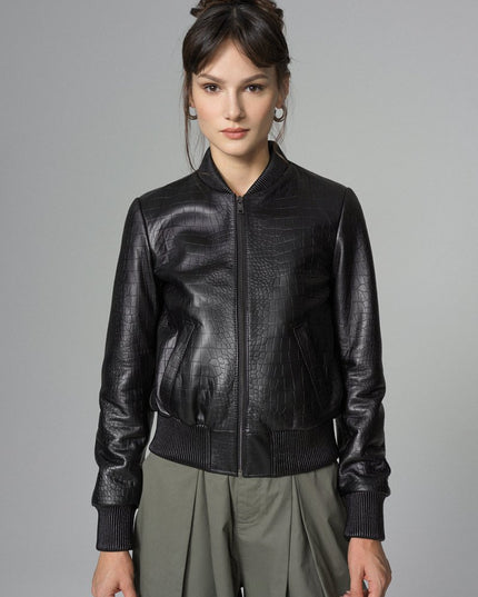 Crocodile Leather Jacket