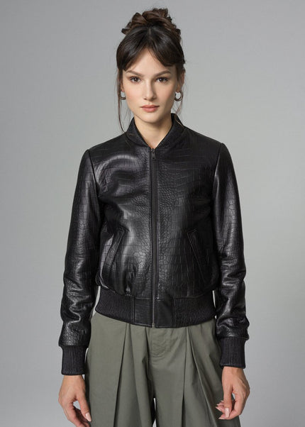 Crocodile Leather Jacket