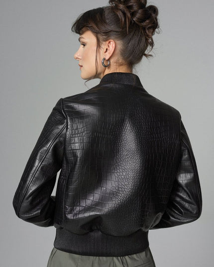 Crocodile Leather Jacket