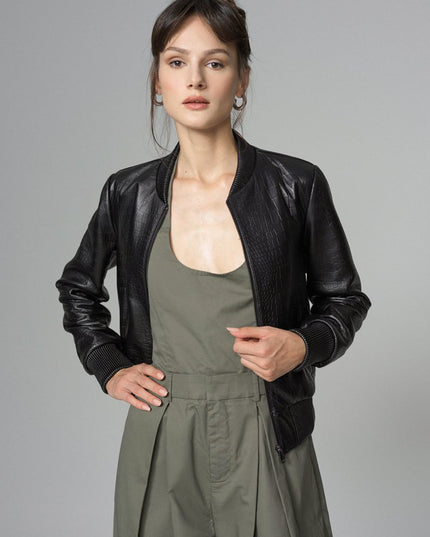 Crocodile Leather Jacket