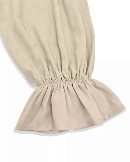 Button - Down Flounce Sleeve Shirt - Trendsi