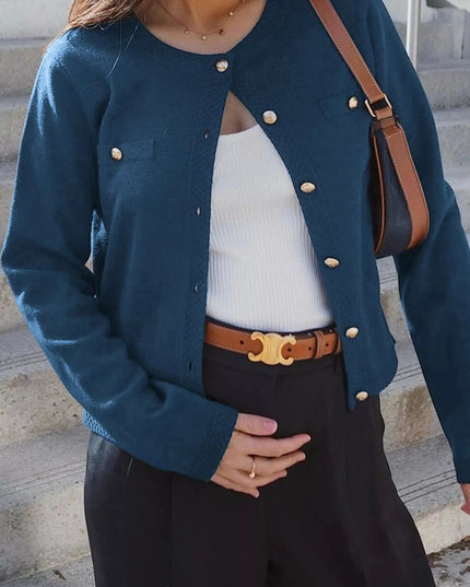 Button - Down Knit Cardigan - Trendsi