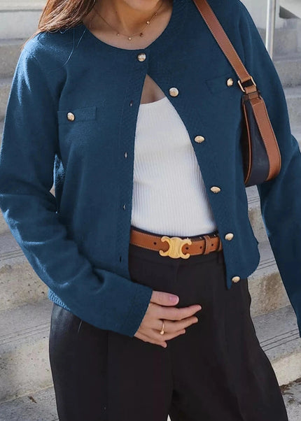 Button - Down Knit Cardigan - Trendsi