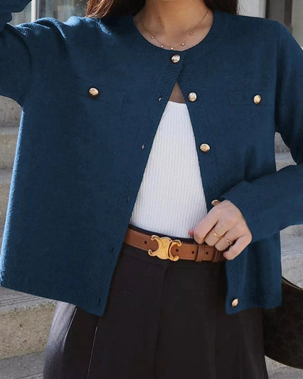 Button - Down Knit Cardigan - Trendsi