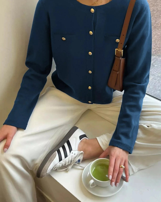 Button - Down Knit Cardigan - Trendsi