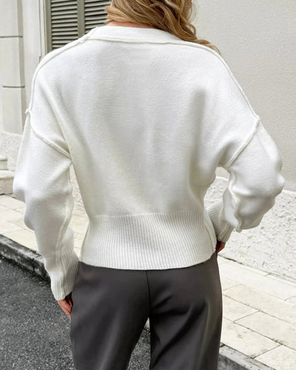 Button - Front Knit Cardigan - Trendsi