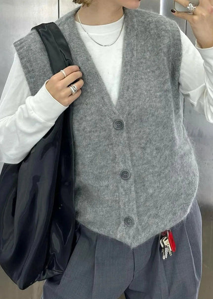 Button - Front Sweater Vest - Trendsi