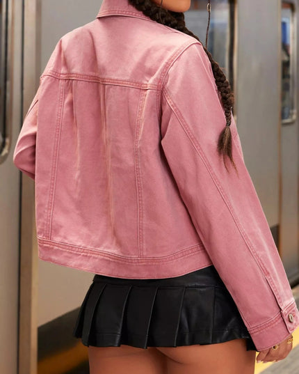 Button - Up Denim Jacket - Trendsi