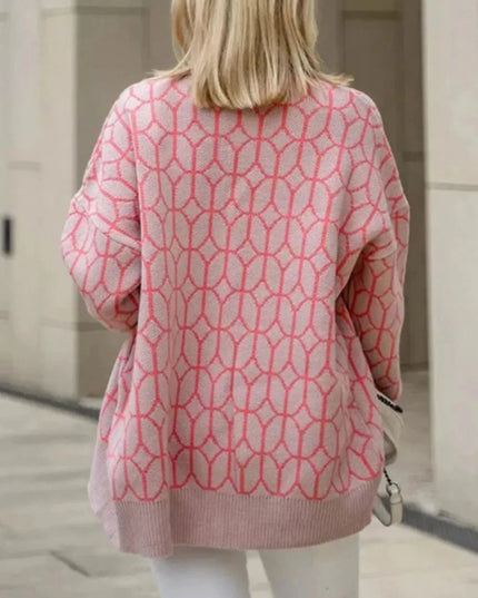 Button Up Long Sleeve Cardigan - Trendsi