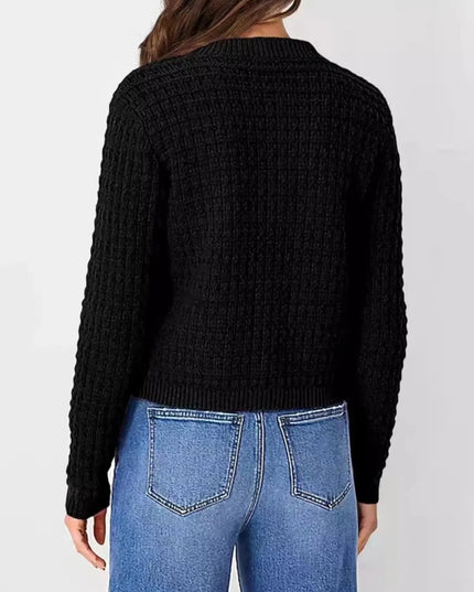 Button - Up Long Sleeve Cardigan - Trendsi