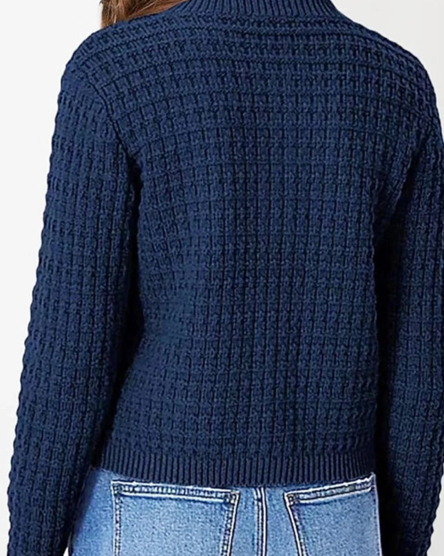 Button - Up Long Sleeve Cardigan - Trendsi