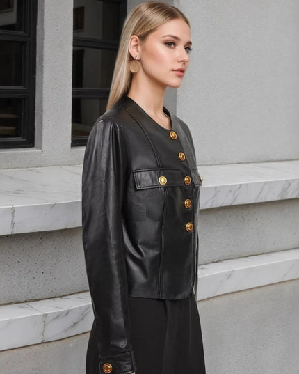 Button Up Long Sleeve Jacket - Trendsi