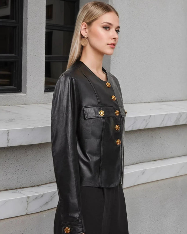 Button Up Long Sleeve Jacket - Trendsi