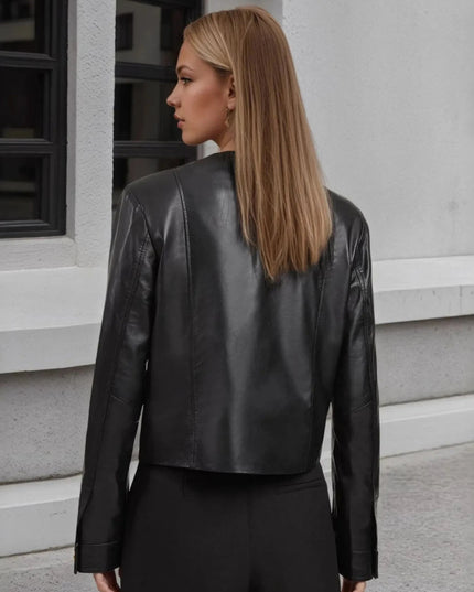 Button Up Long Sleeve Jacket - Trendsi