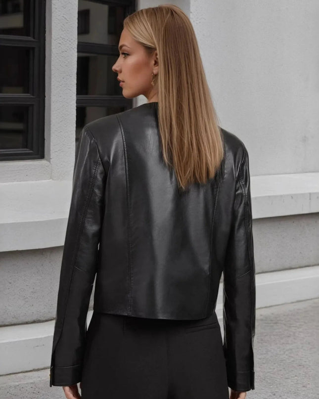 Button Up Long Sleeve Jacket - Trendsi