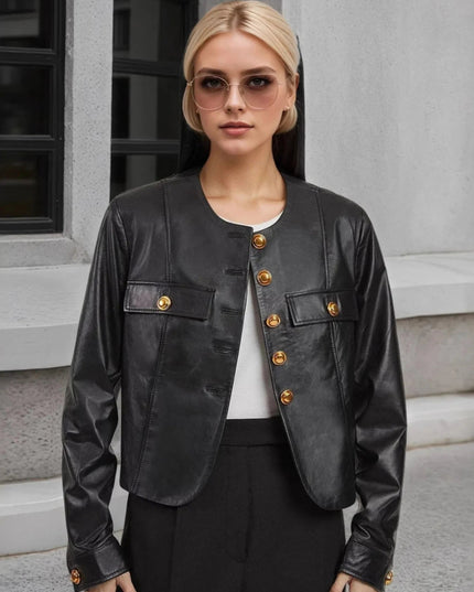 Button Up Long Sleeve Jacket - Trendsi