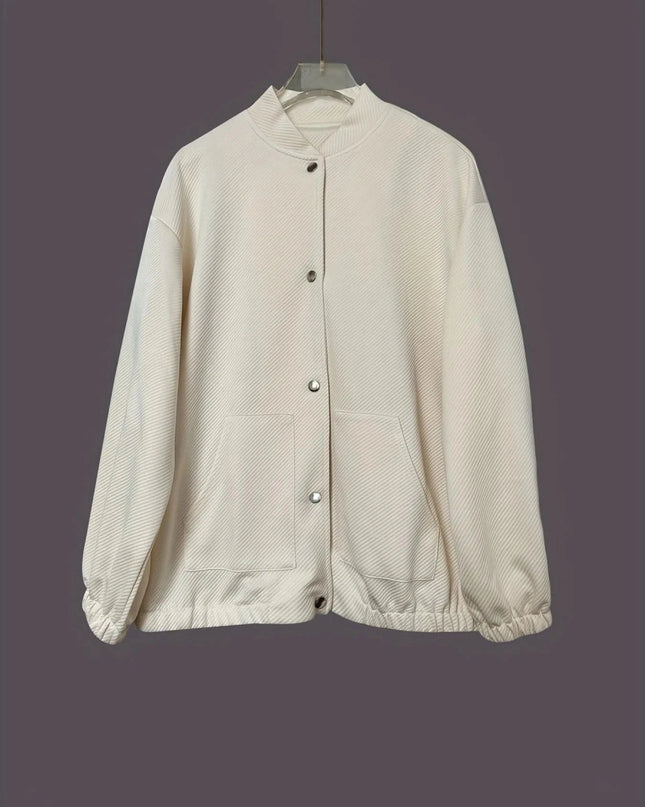 Button Up Long Sleeve Jacket - Trendsi