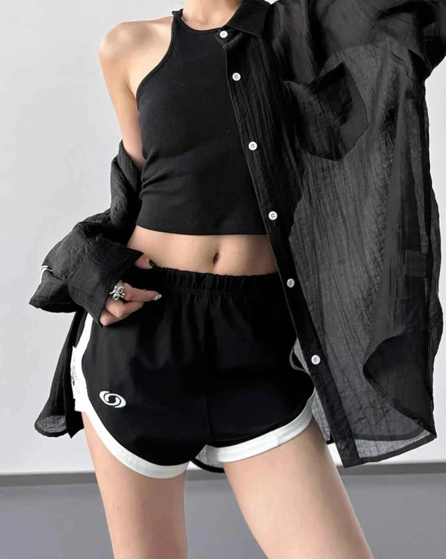 Button - Up Long Sleeve Oversized Shirt - Trendsi