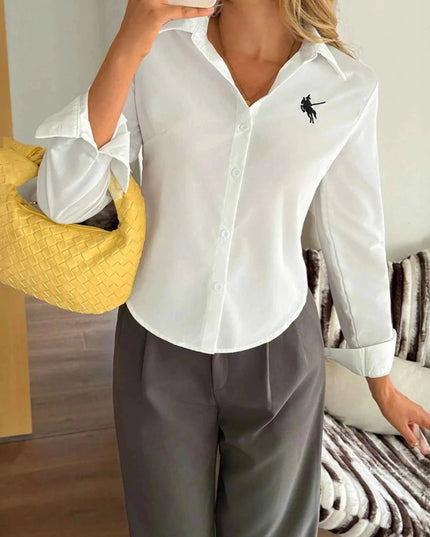 Button Up Long Sleeve Shirt - Trendsi