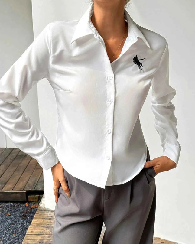 Button Up Long Sleeve Shirt - Trendsi