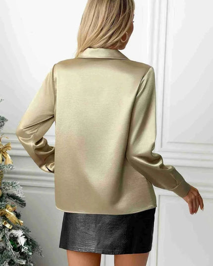 Button - Up Relaxed Fit Shirt for Effortless Style and Comfort - Trendsi