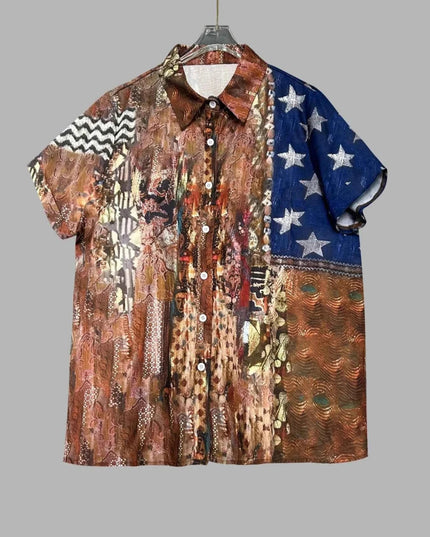 Button - Up Short Sleeve Shirt - Trendsi