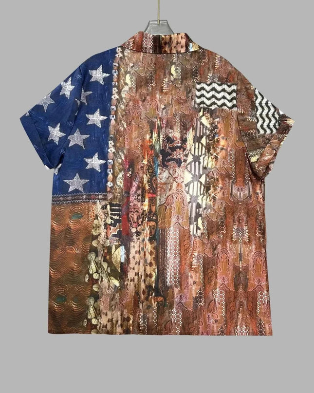 Button - Up Short Sleeve Shirt - Trendsi