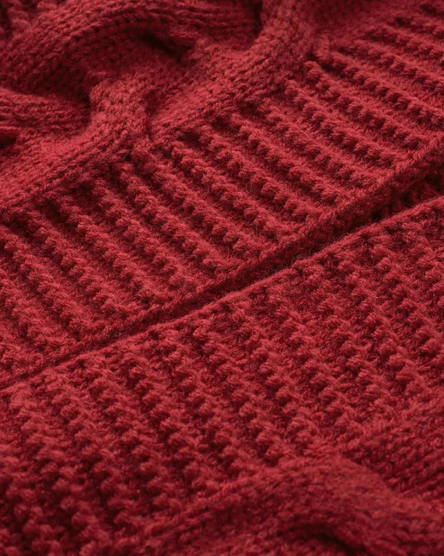 Cable - Knit Open Front Cardigan - Trendsi