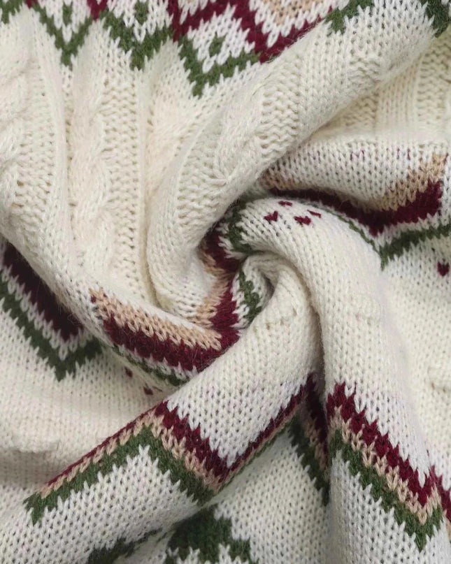 Cable Knit Turtleneck Sweater - Trendsi