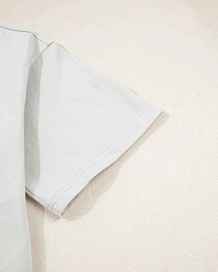 Casual Oversize Bow Drop Shoulder Tunic Casual Tee - Trendsi